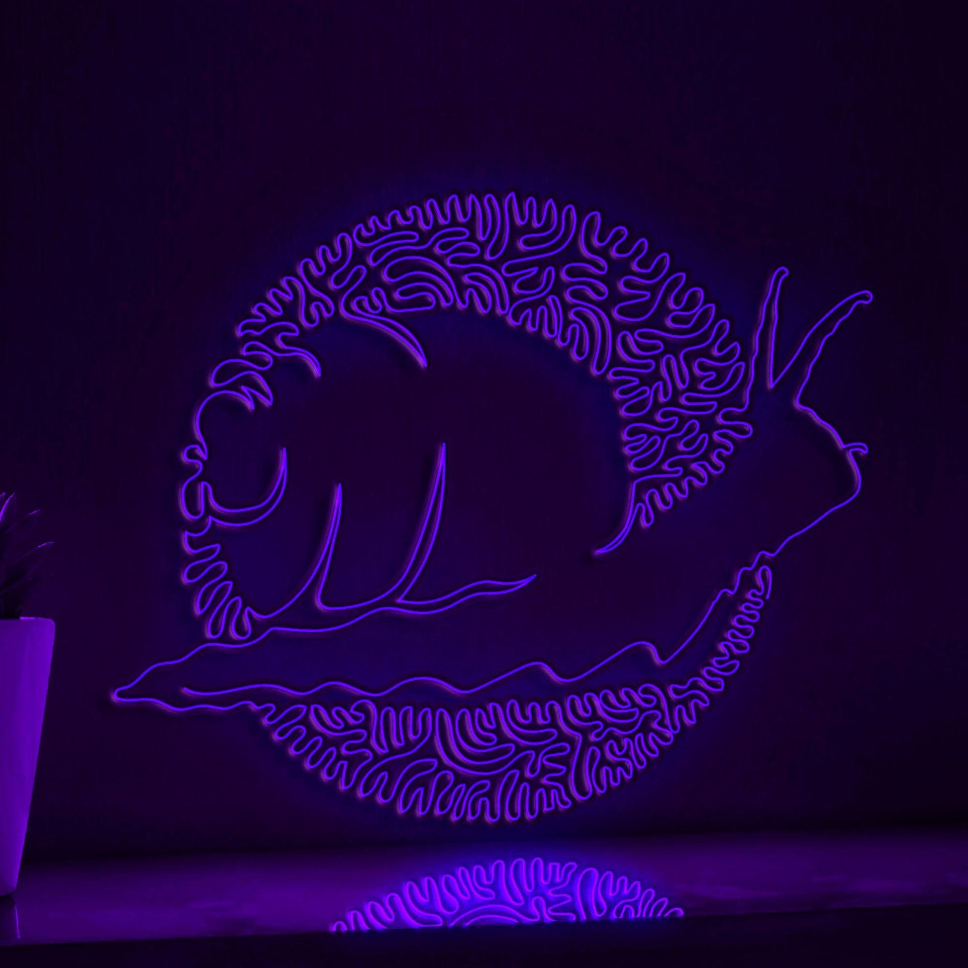 Snail One Line EL Wire Neon Sign - Cute Abstract Art for Kids' Room & Decor - myneonup
