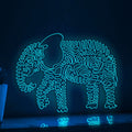 Elephant One Line Art EL Wire Neon Sign - African Animal Wall Decor - myneonup