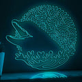 Dolphin One Line EL Neon - Marine Decor - myneonup