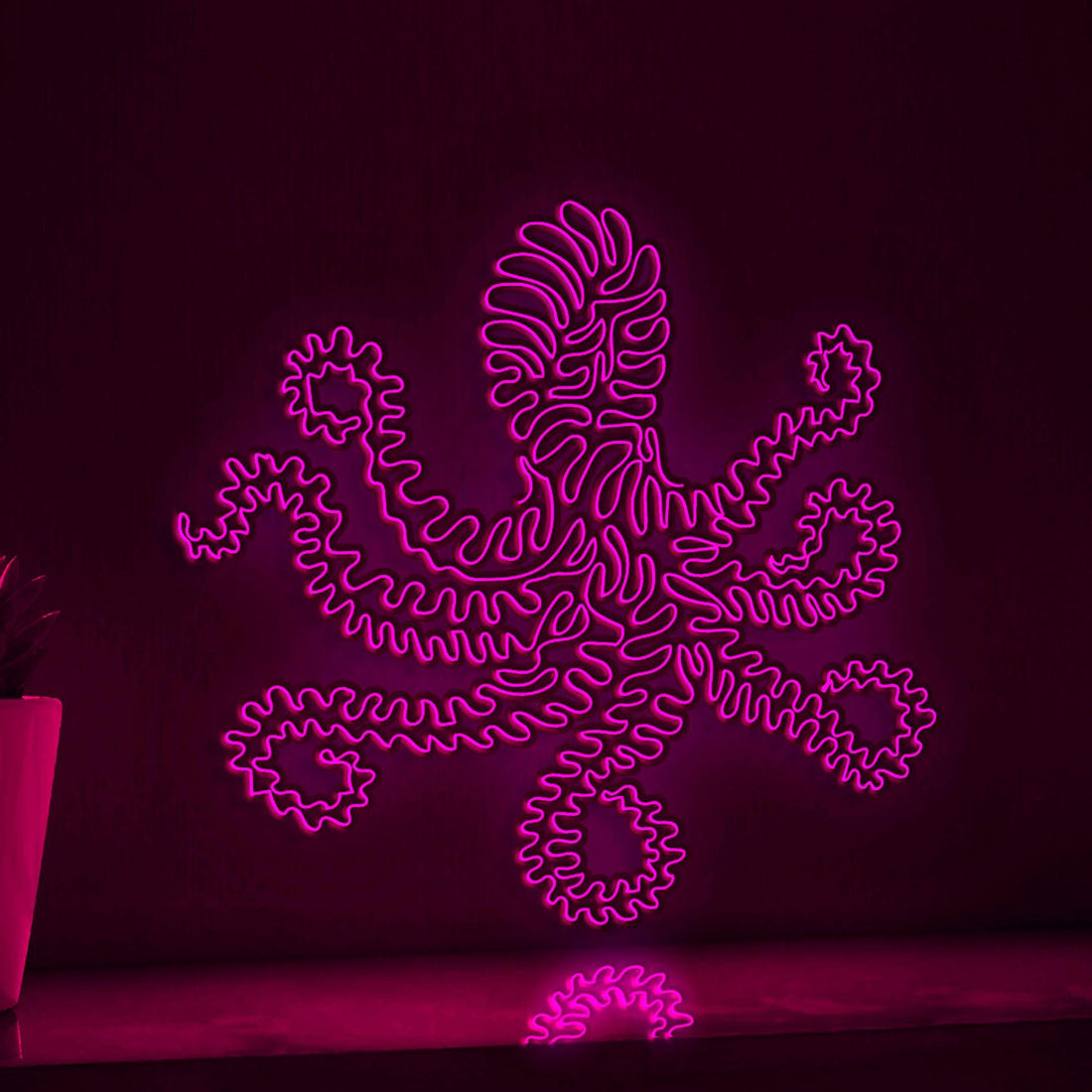 Octopus One Line EL Wire Neon Sign - for Minimalist Home Decor and Ocean Lovers - myneonup