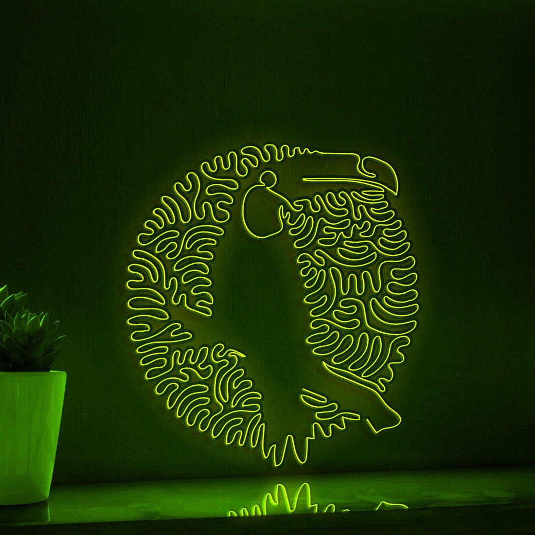 Toucan One Line EL Wire Neon Sign - Bird Themed Wall Decor - myneonup