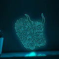 Yak One Line EL Neon - Curved Horns Animal Art - myneonup