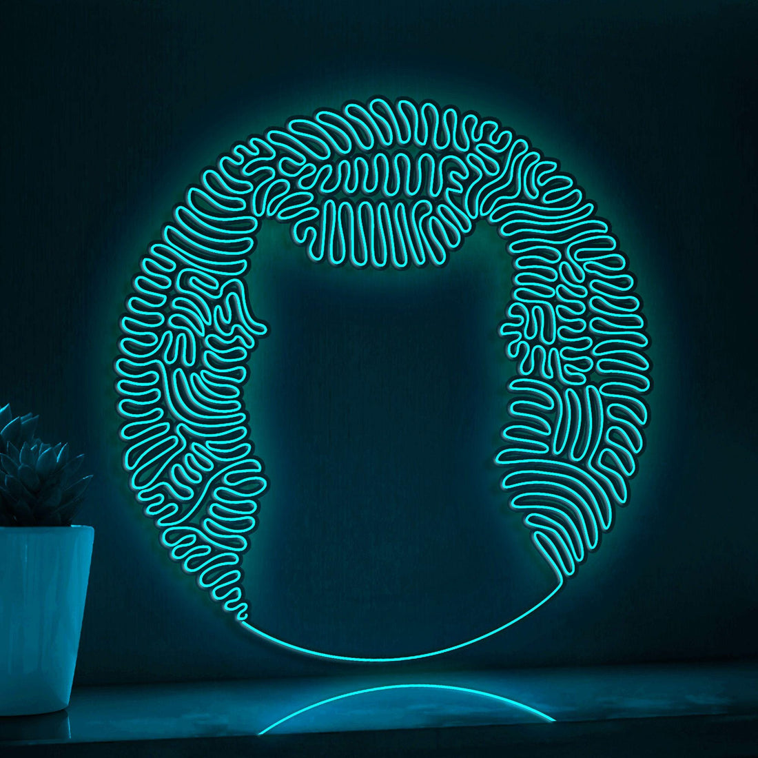 Cat Face One Line Art EL Wire Neon Sign - Minimalist Pet Wall Decor - myneonup