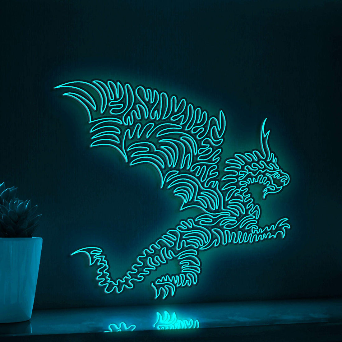 Flying Dragon EL Wire Neon Sign - Fantasy Wall Decor - myneonup