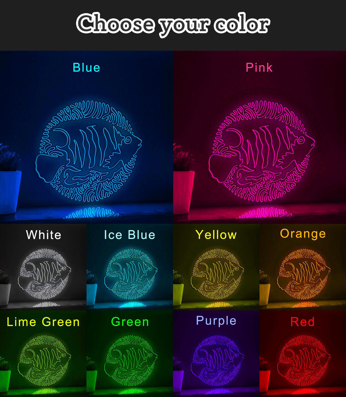 Regal Angelfish EL Wire Neon Sign - Aggressive Beauty Decor - myneonup