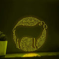 Sheep One Line EL Wire Neon Sign - Woolly Grazing Wall Art - myneonup