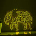 Elephant One Line Art EL Wire Neon Sign - African Animal Wall Decor - myneonup