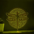 Dragonfly One Line EL Wire Neon Sign - Double Wings Insect Wall Art - myneonup