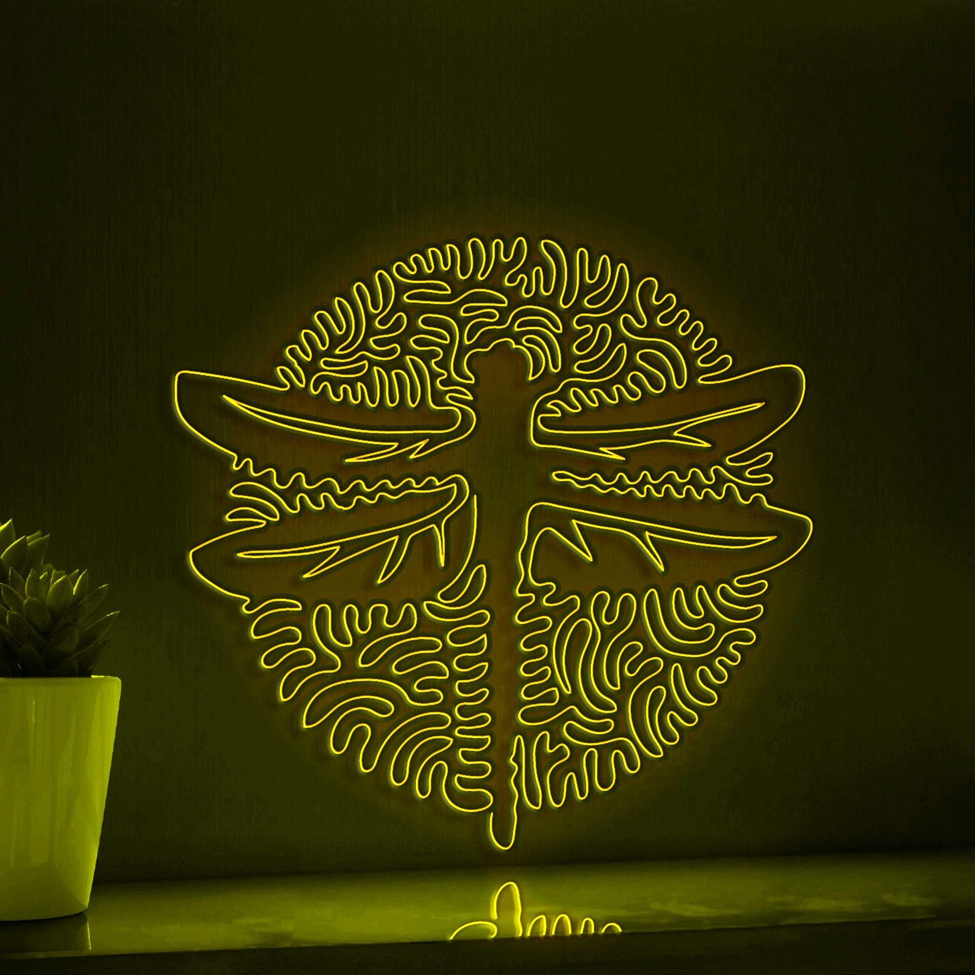 Dragonfly One Line EL Wire Neon Sign - Double Wings Insect Wall Art - myneonup