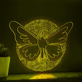 Butterfly One Line Art EL Wire Neon Sign - Floral Wing Circle Wall Decor - myneonup