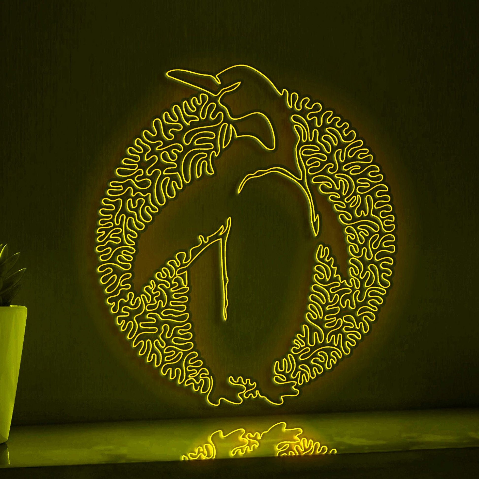 Penguin One Line EL Wire Neon Sign - Antarctic Bird Wall Art Decor - myneonup