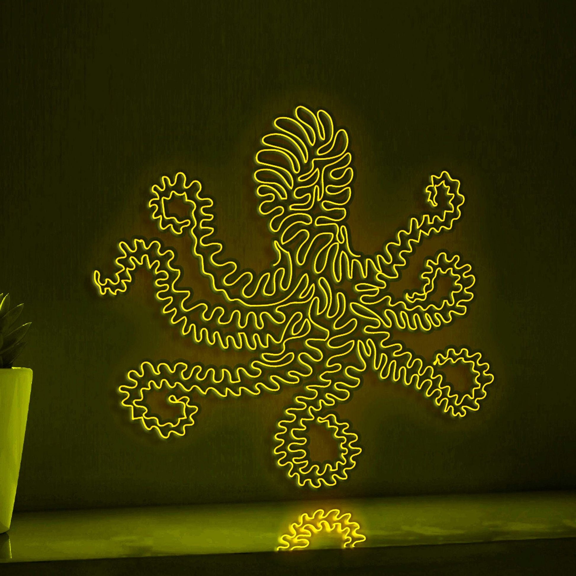 Octopus One Line EL Wire Neon Sign - for Minimalist Home Decor and Ocean Lovers - myneonup