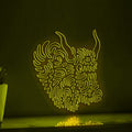 Yak One Line EL Neon - Curved Horns Animal Art - myneonup