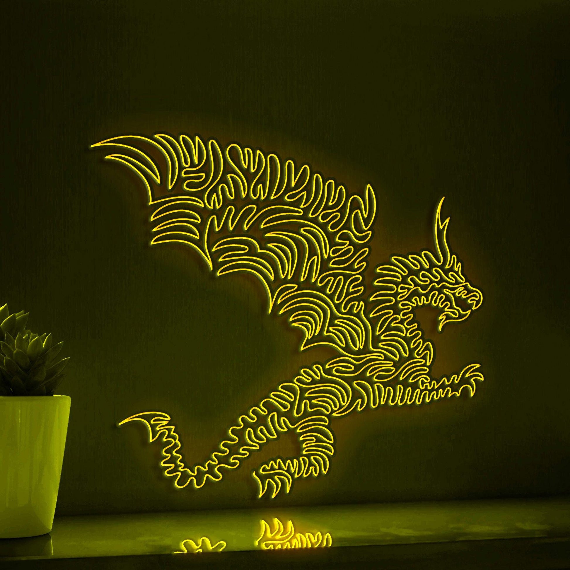 Flying Dragon EL Wire Neon Sign - Fantasy Wall Decor - myneonup