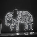 Elephant One Line Art EL Wire Neon Sign - African Animal Wall Decor - myneonup