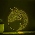 Oryx One Line EL Wire Neon Sign 2 - Abstract Art for Animal Lovers Wall Deocr - myneonup