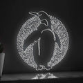 Penguin One Line EL Wire Neon Sign - Antarctic Bird Wall Art Decor - myneonup