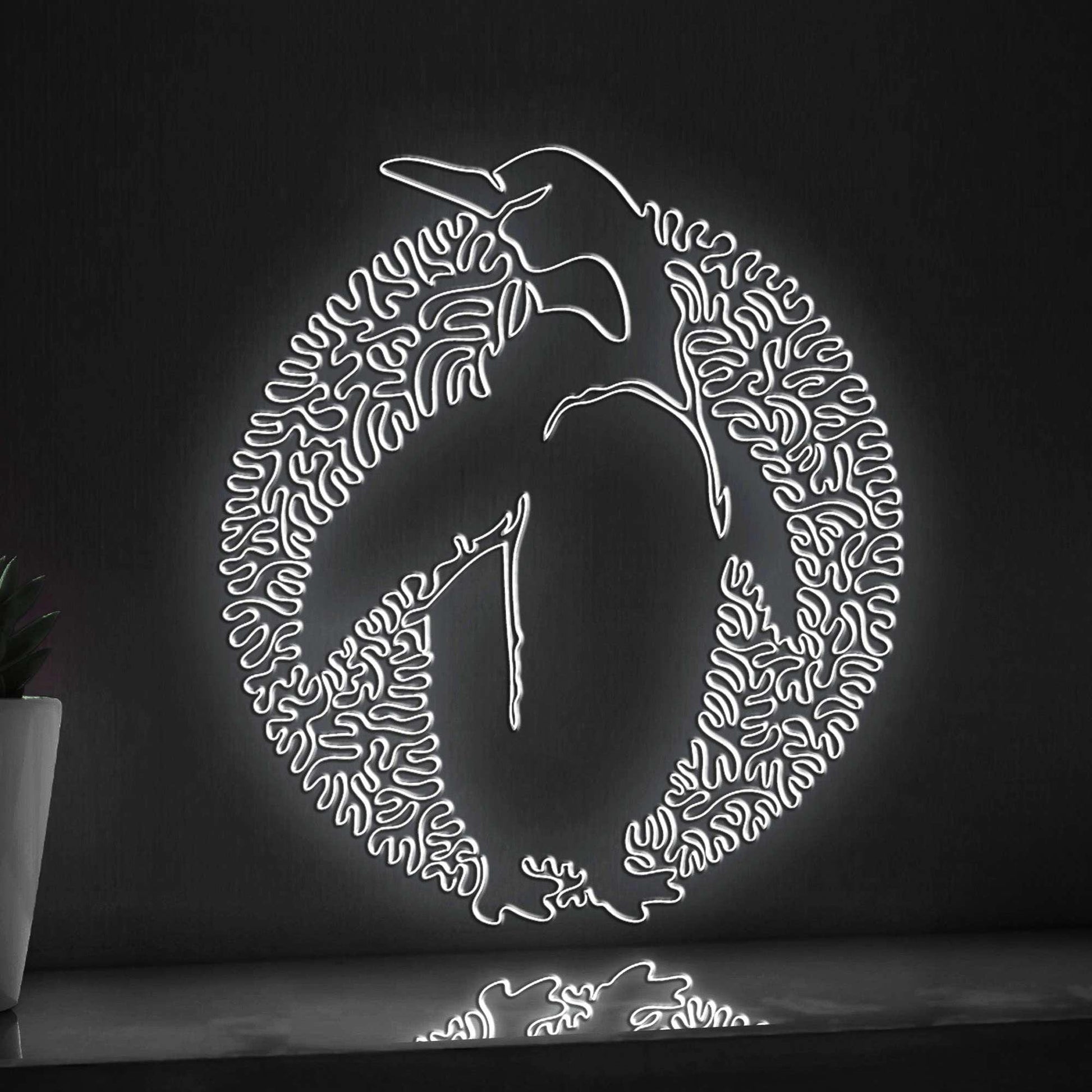 Penguin One Line EL Wire Neon Sign - Antarctic Bird Wall Art Decor - myneonup