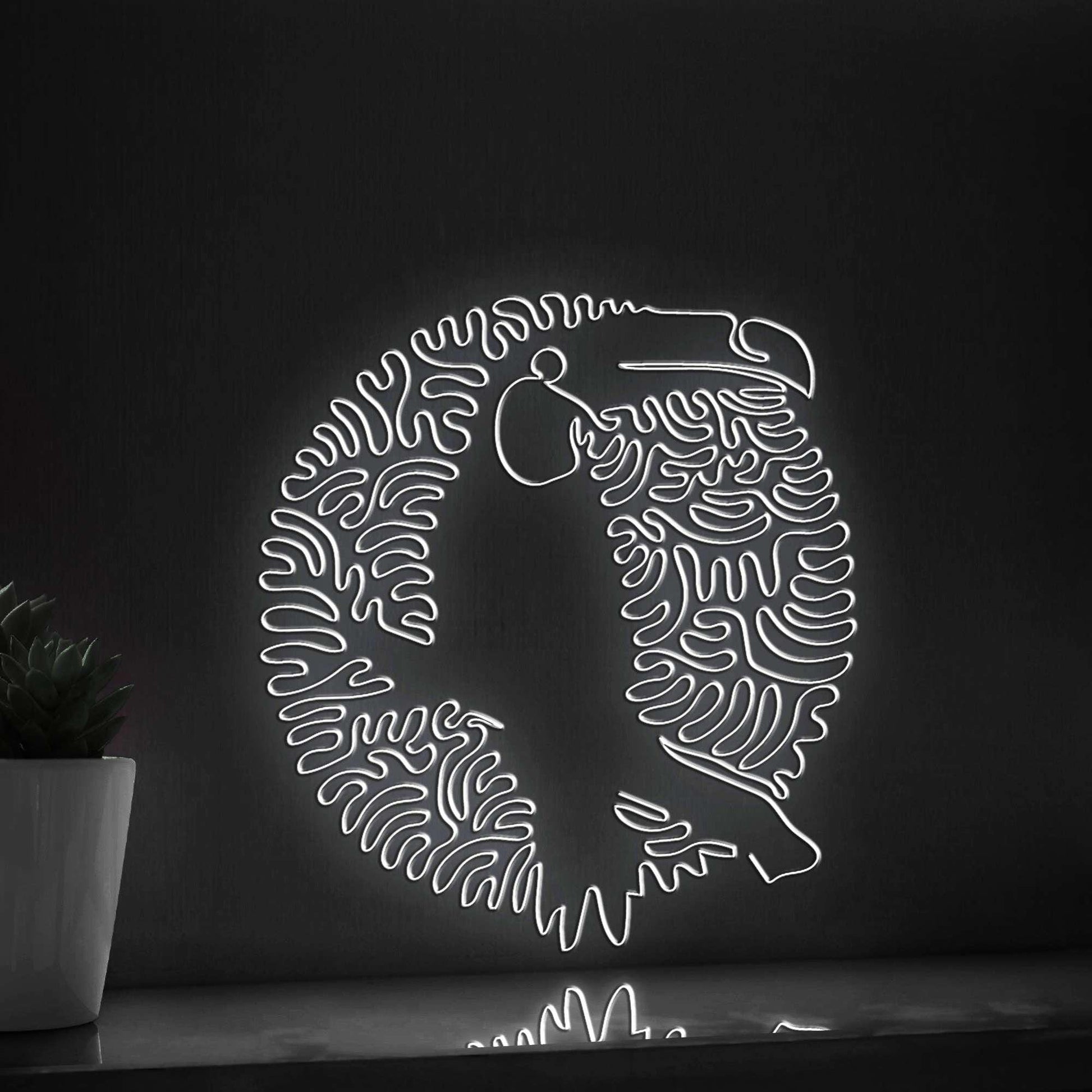 Toucan One Line EL Wire Neon Sign - Bird Themed Wall Decor - myneonup
