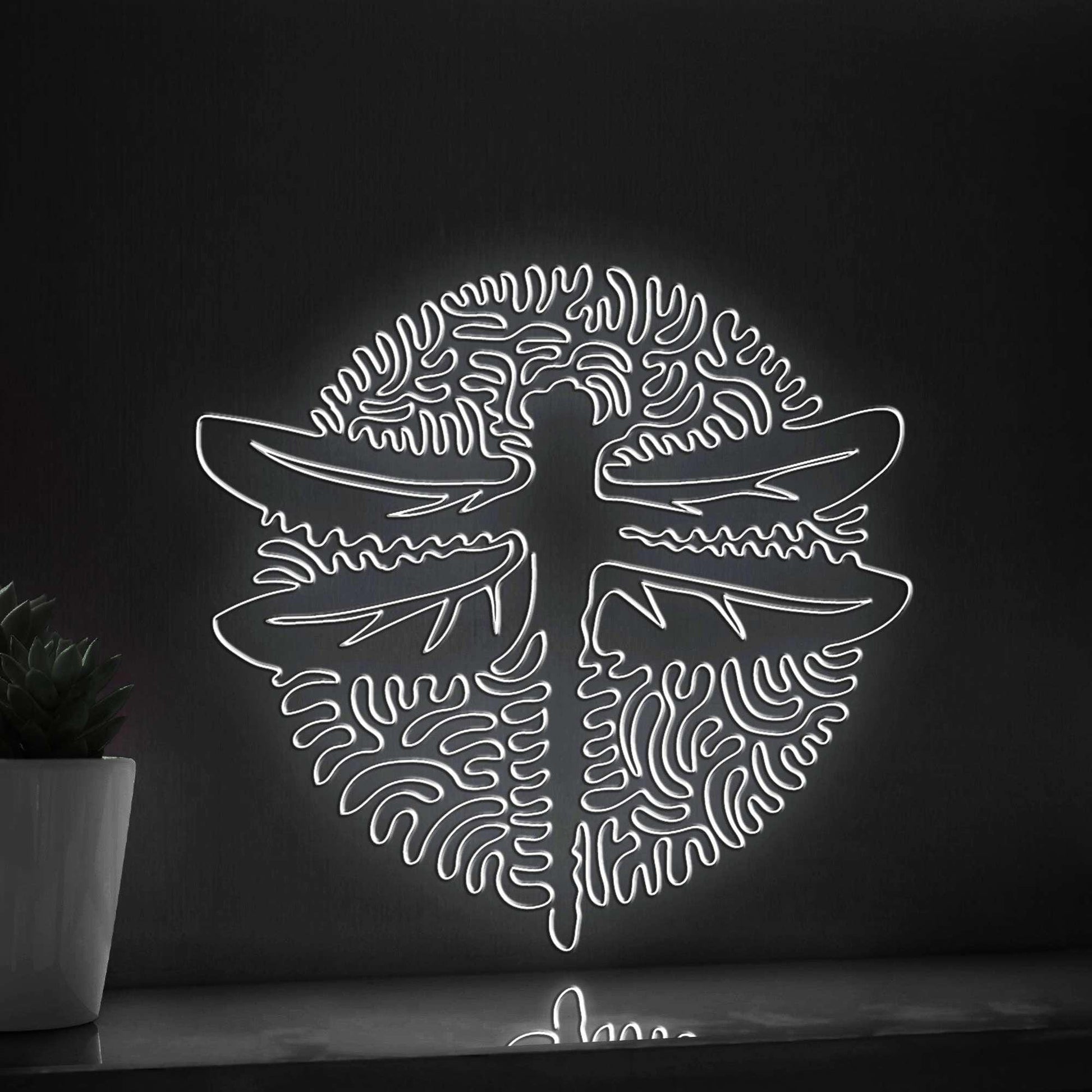 Dragonfly One Line EL Wire Neon Sign - Double Wings Insect Wall Art - myneonup