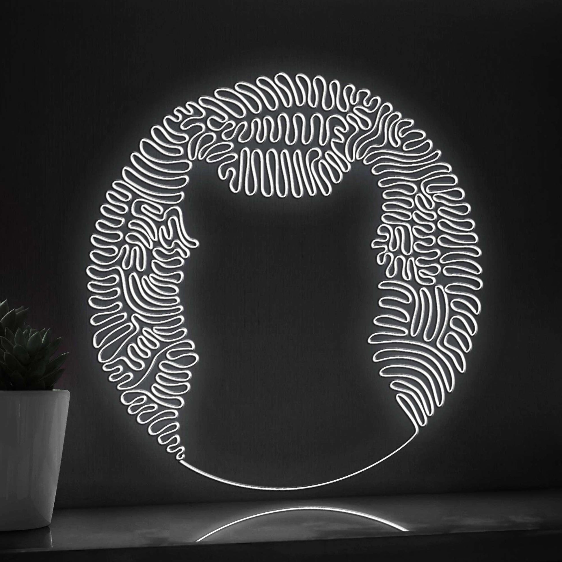 Cat Face One Line Art EL Wire Neon Sign - Minimalist Pet Wall Decor - myneonup