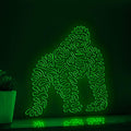 Gorilla One Line EL Wire Neon Sign - Shaggy Jungle Wall Art - myneonup