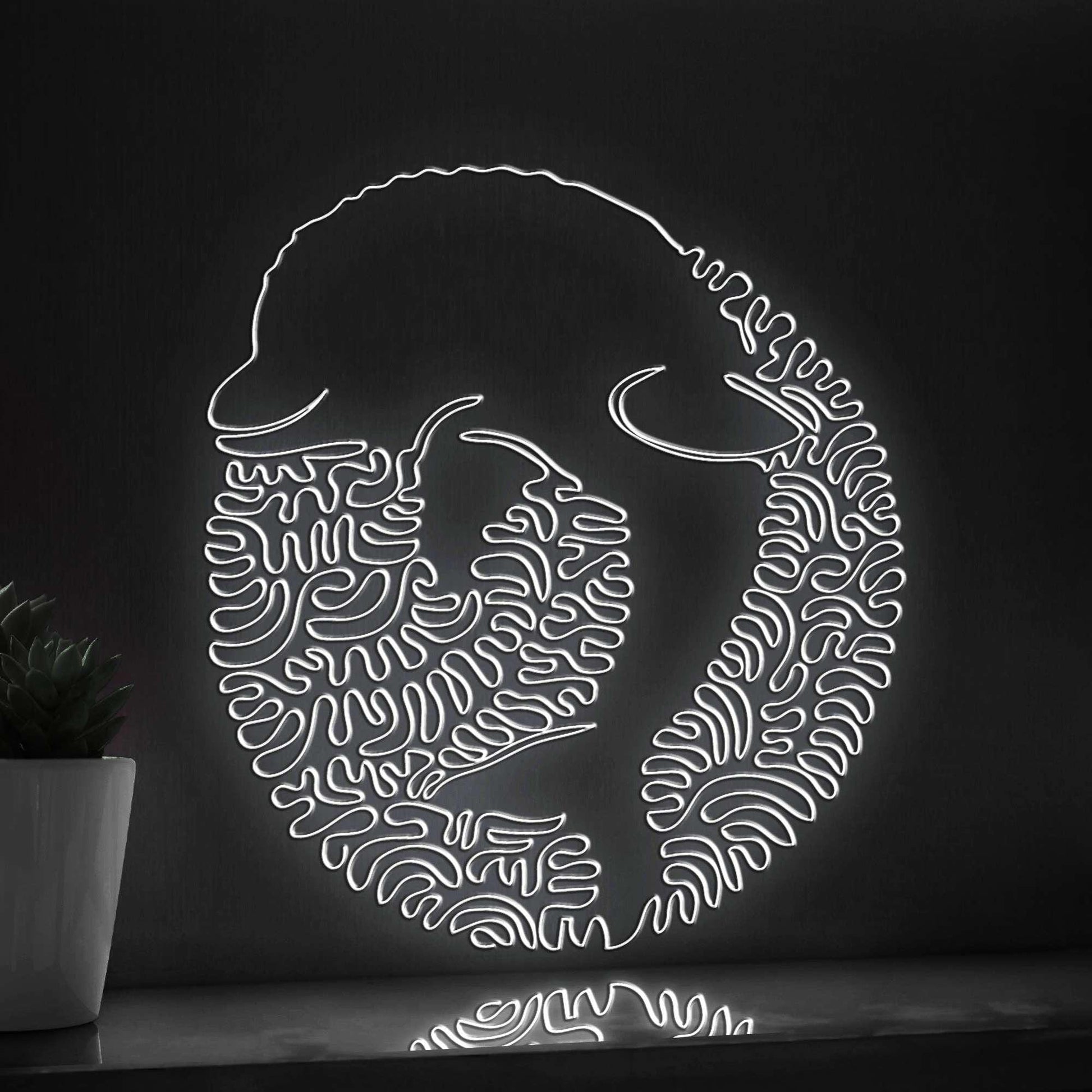 Dolphin One Line Neon Sign - Intelligent Marine Wall Art - myneonup