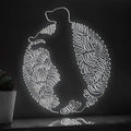 Standing Dog One Line EL Neon - Pet Circle Wall Art Decor - myneonup