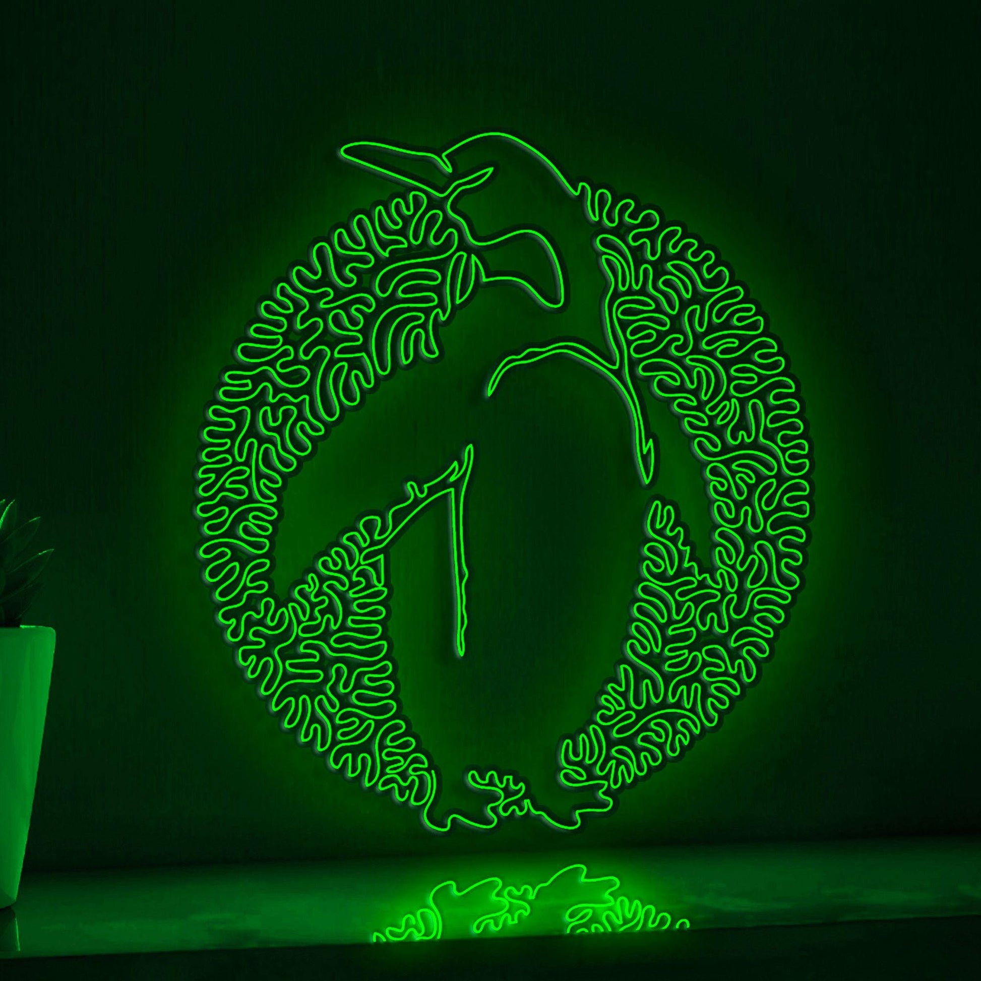 Penguin One Line EL Wire Neon Sign - Antarctic Bird Wall Art Decor - myneonup
