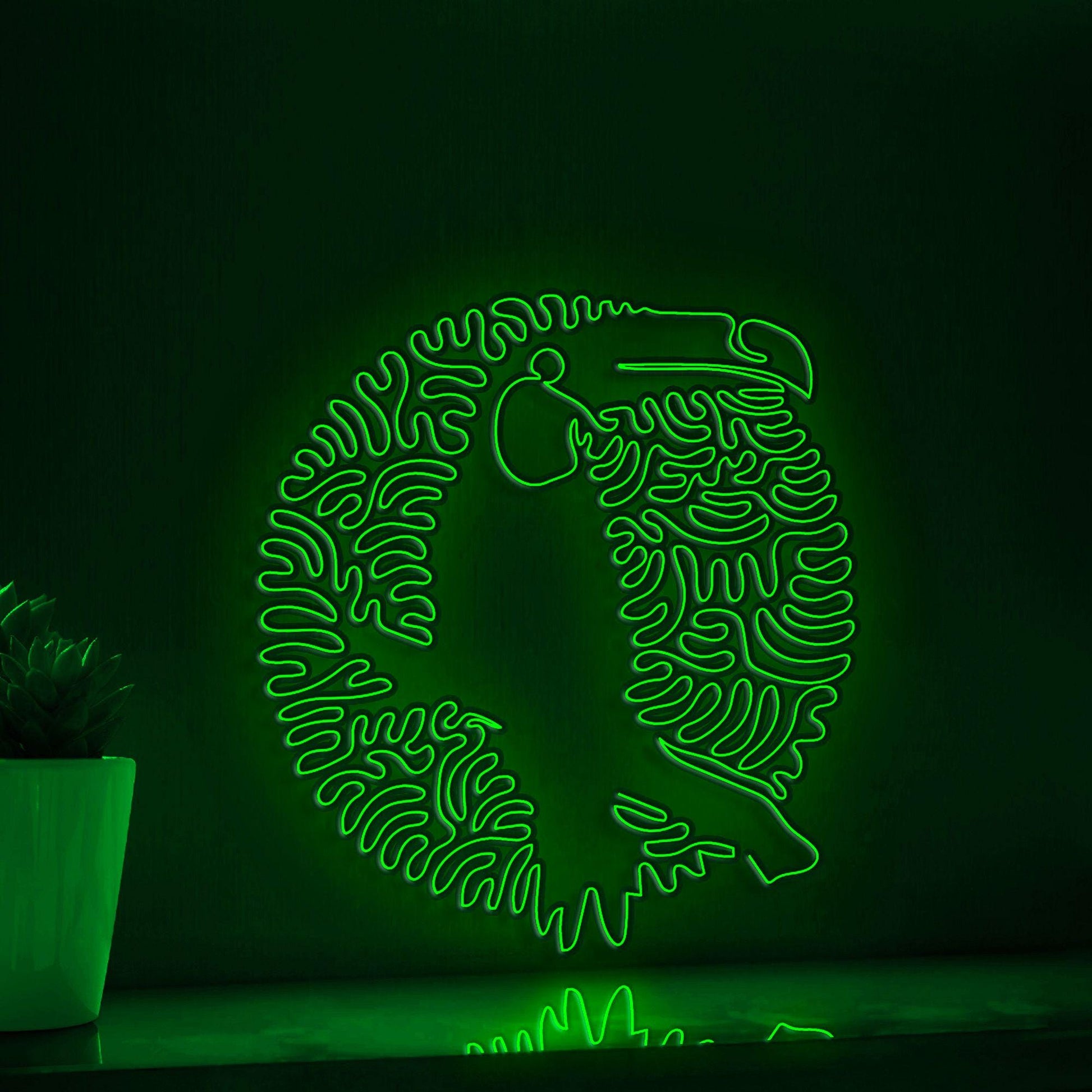 Toucan One Line EL Wire Neon Sign - Bird Themed Wall Decor - myneonup