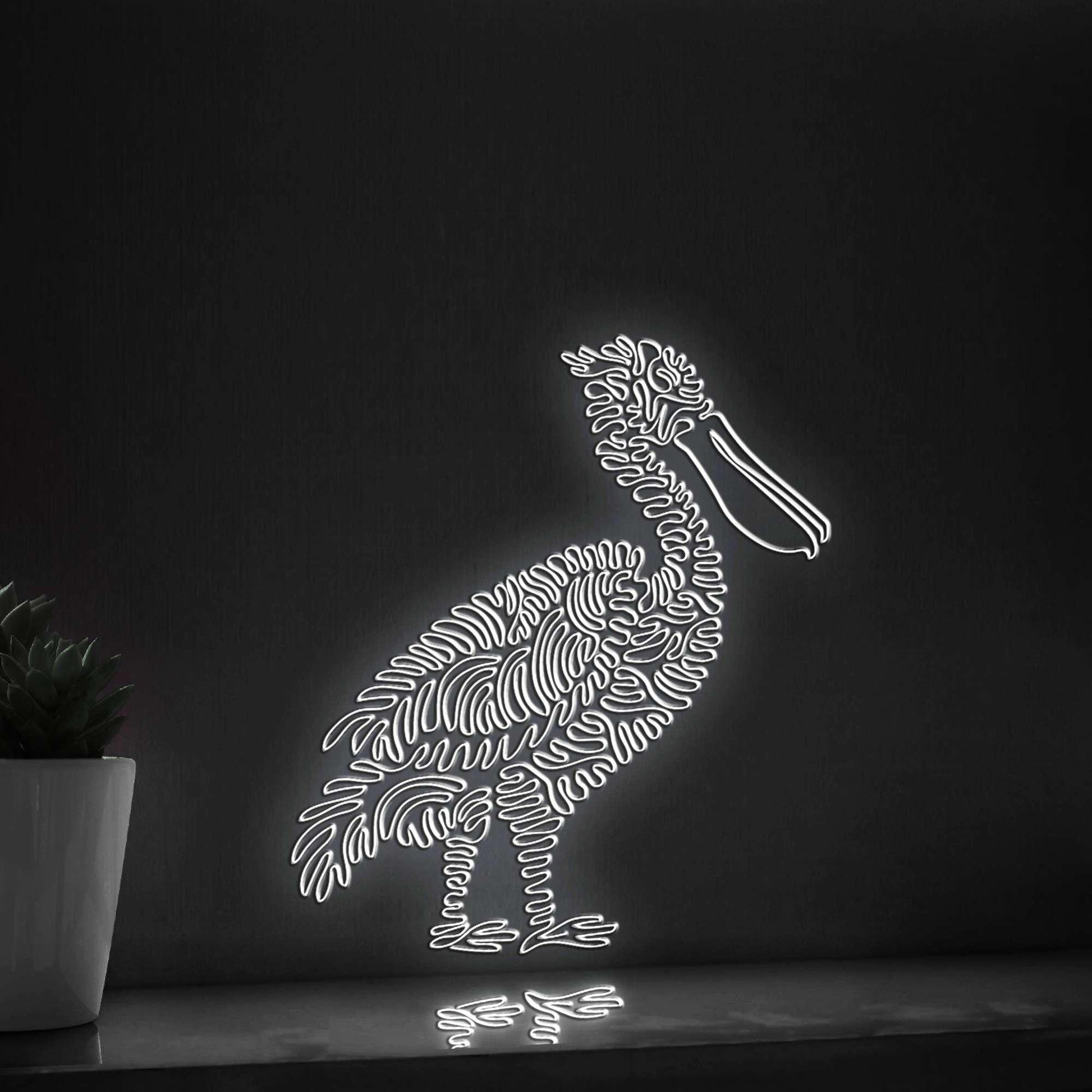 Pelican One Line Neon - Ideal for Boho Wall Decor - myneonup