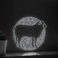 Sheep One Line EL Wire Neon Sign - Woolly Grazing Wall Art - myneonup