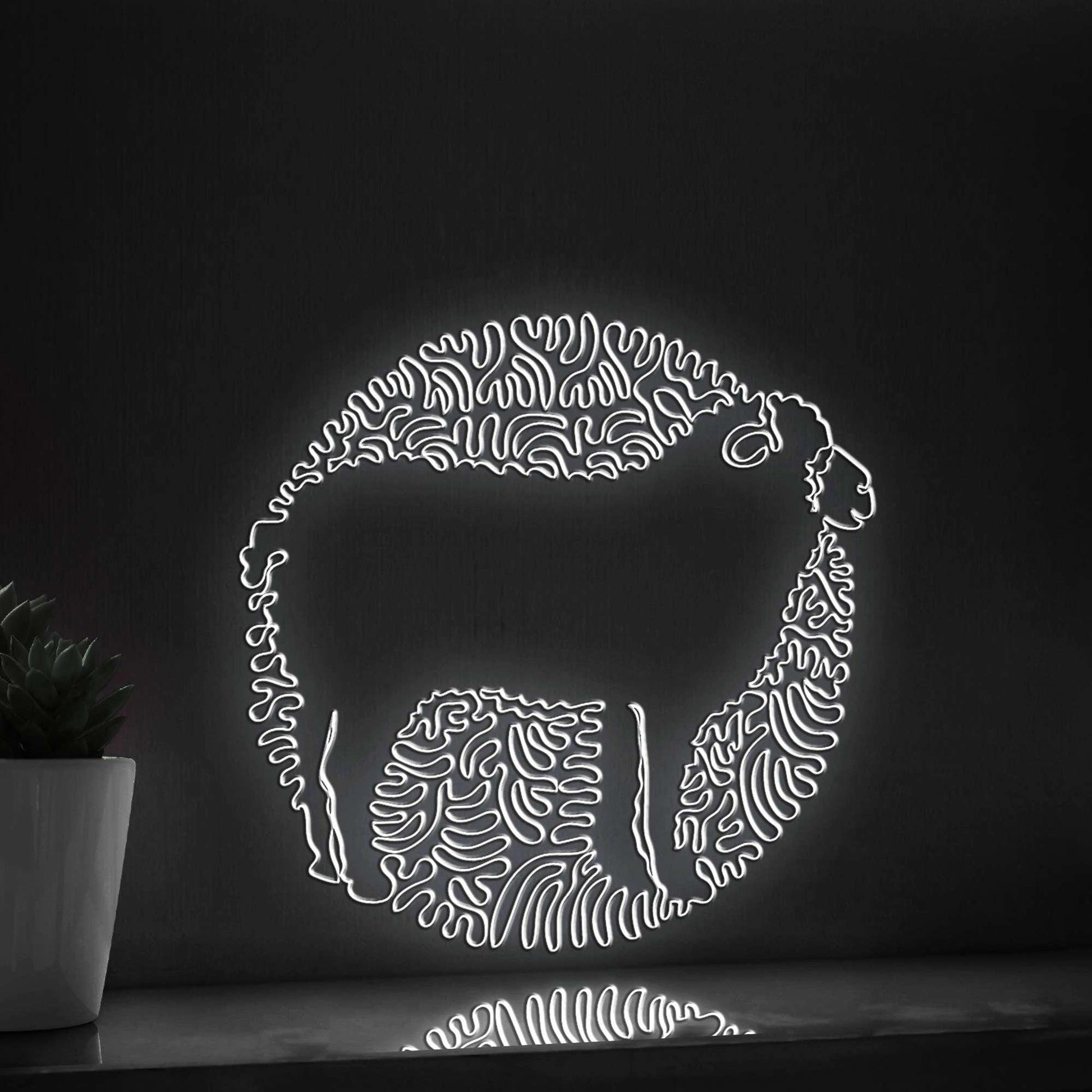 Sheep One Line EL Wire Neon Sign - Woolly Grazing Wall Art - myneonup