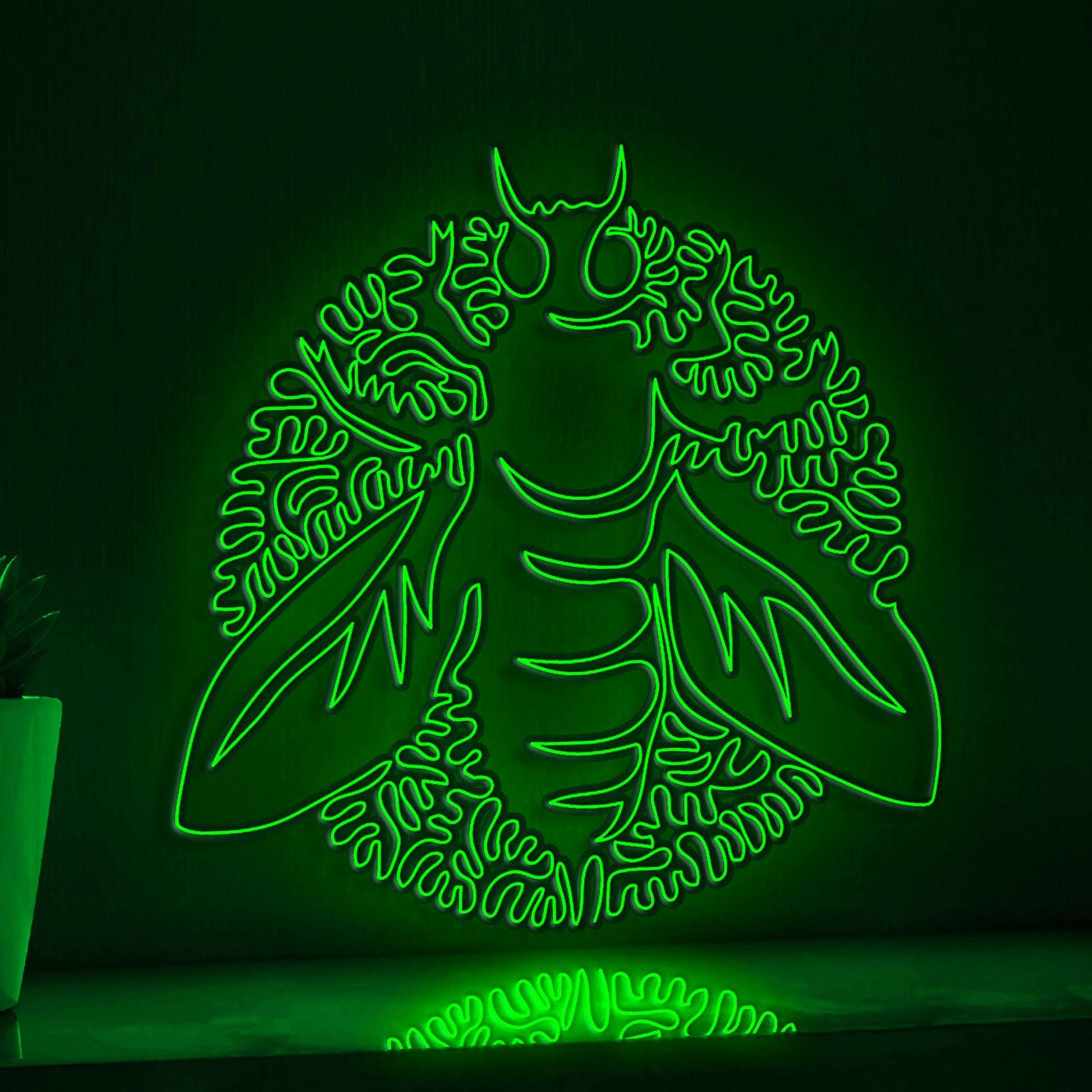 Bee One Line Art EL Wire Neon Sign - Insect Boho Decor - myneonup