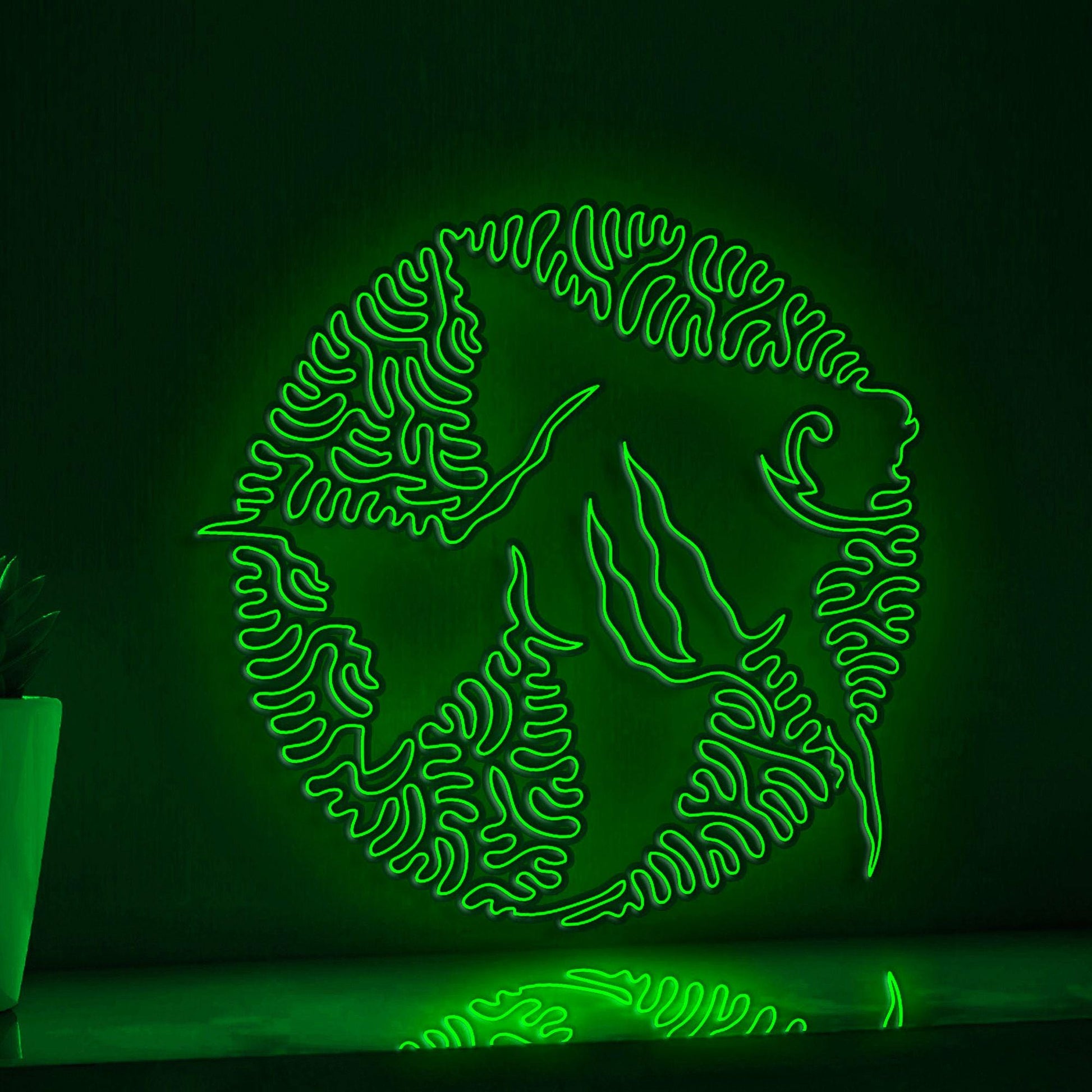 Angelfish One Line EL Wire Neon Sign - Ideal for Aquarium Lovers & Decor - myneonup