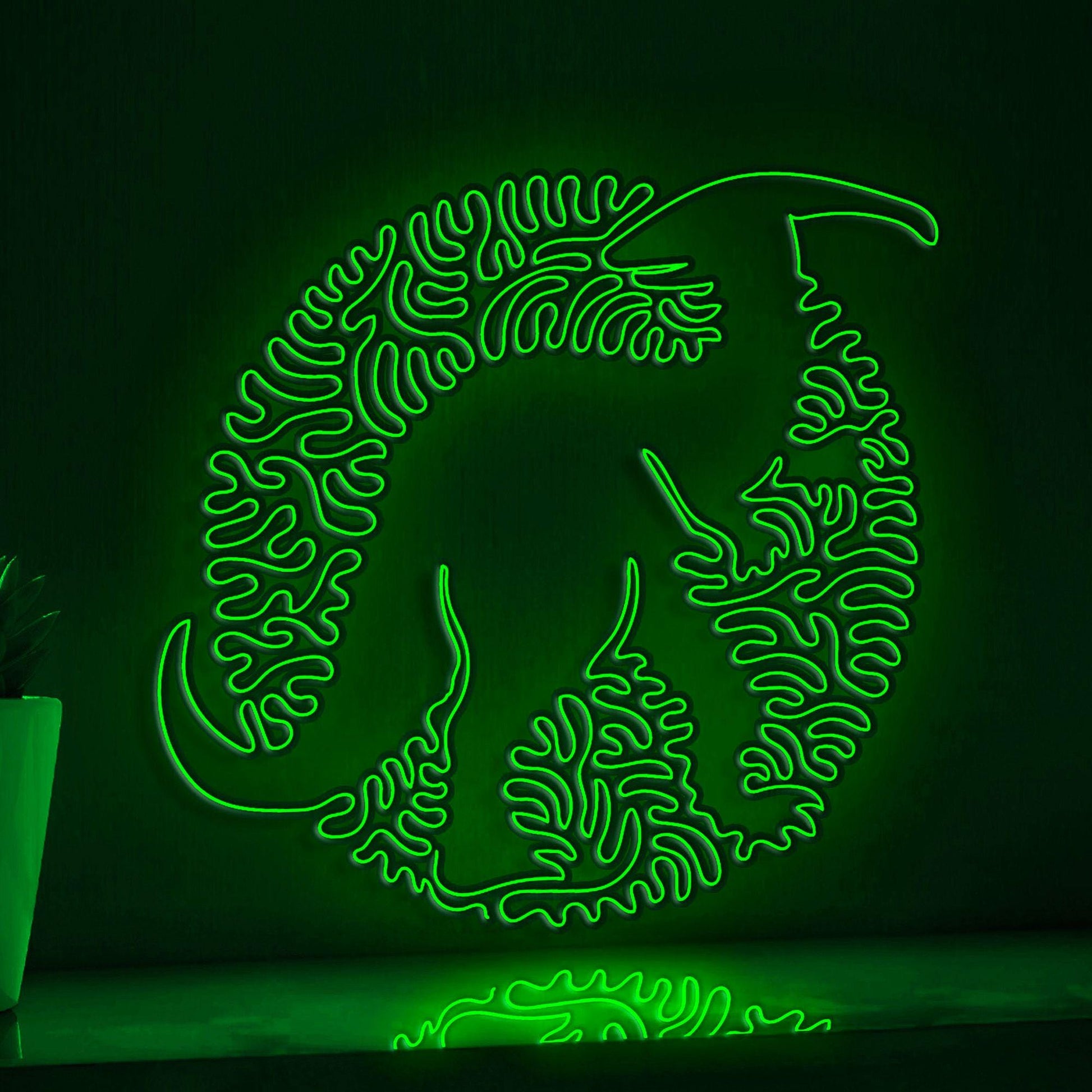 Parasaurolophus EL Neon Light - Crested Dino Wall Art - myneonup