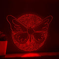 Butterfly One Line Art EL Wire Neon Sign - Floral Wing Circle Wall Decor - myneonup