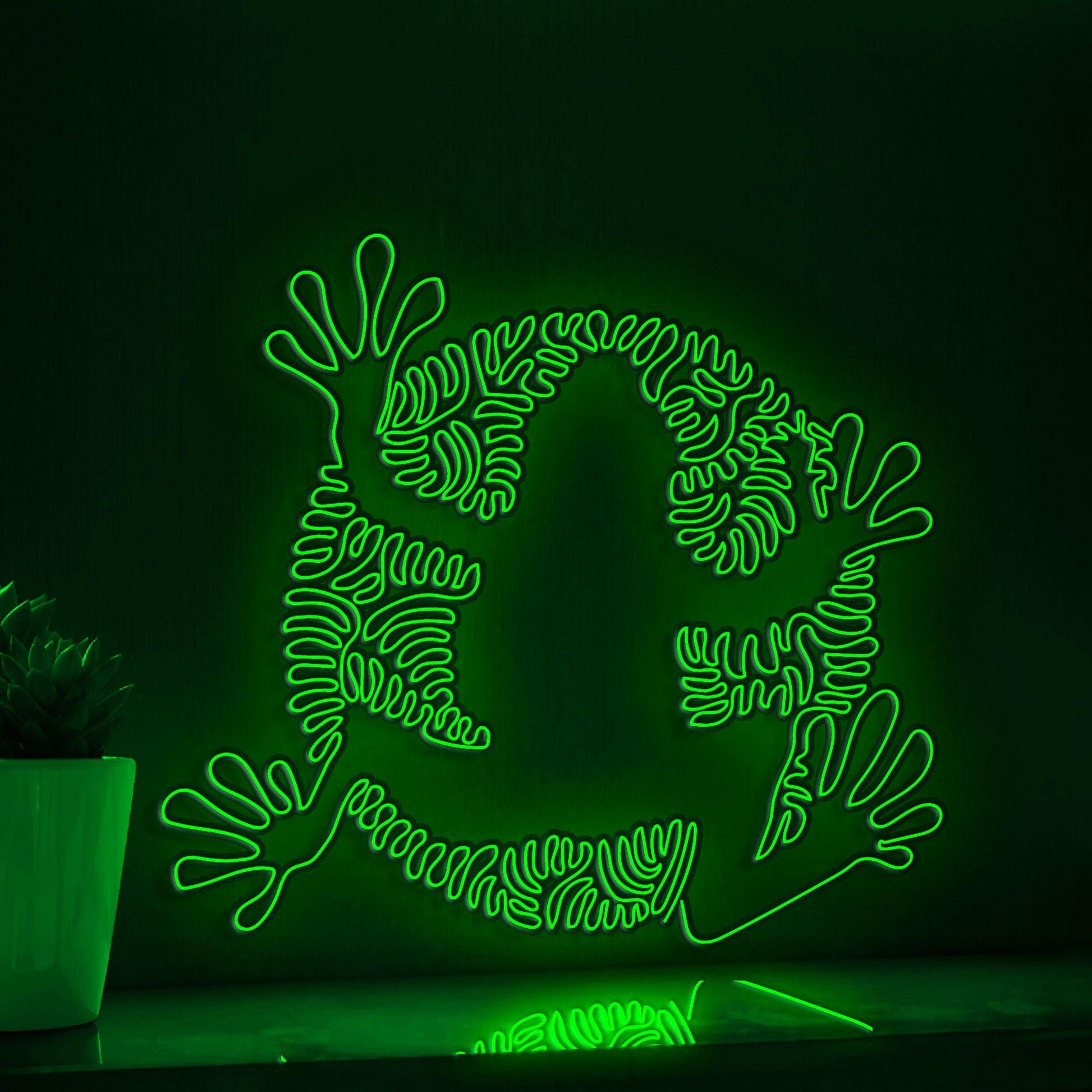 Frog One Line EL Wire Neon Sign - Long Leg Amphibian Art - myneonup