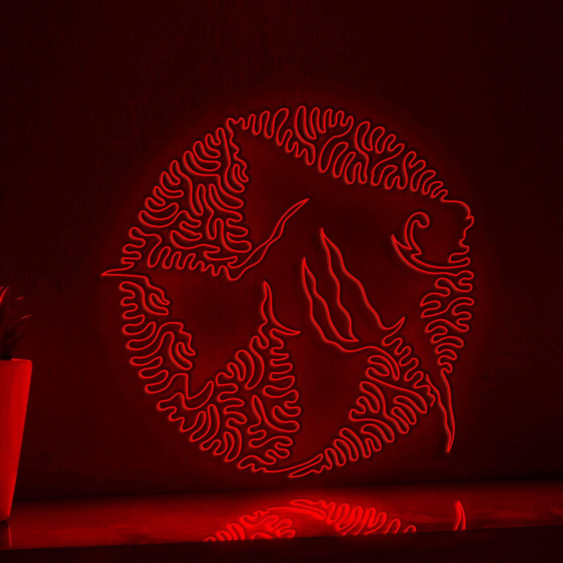 Angelfish One Line EL Wire Neon Sign - Ideal for Aquarium Lovers & Decor - myneonup