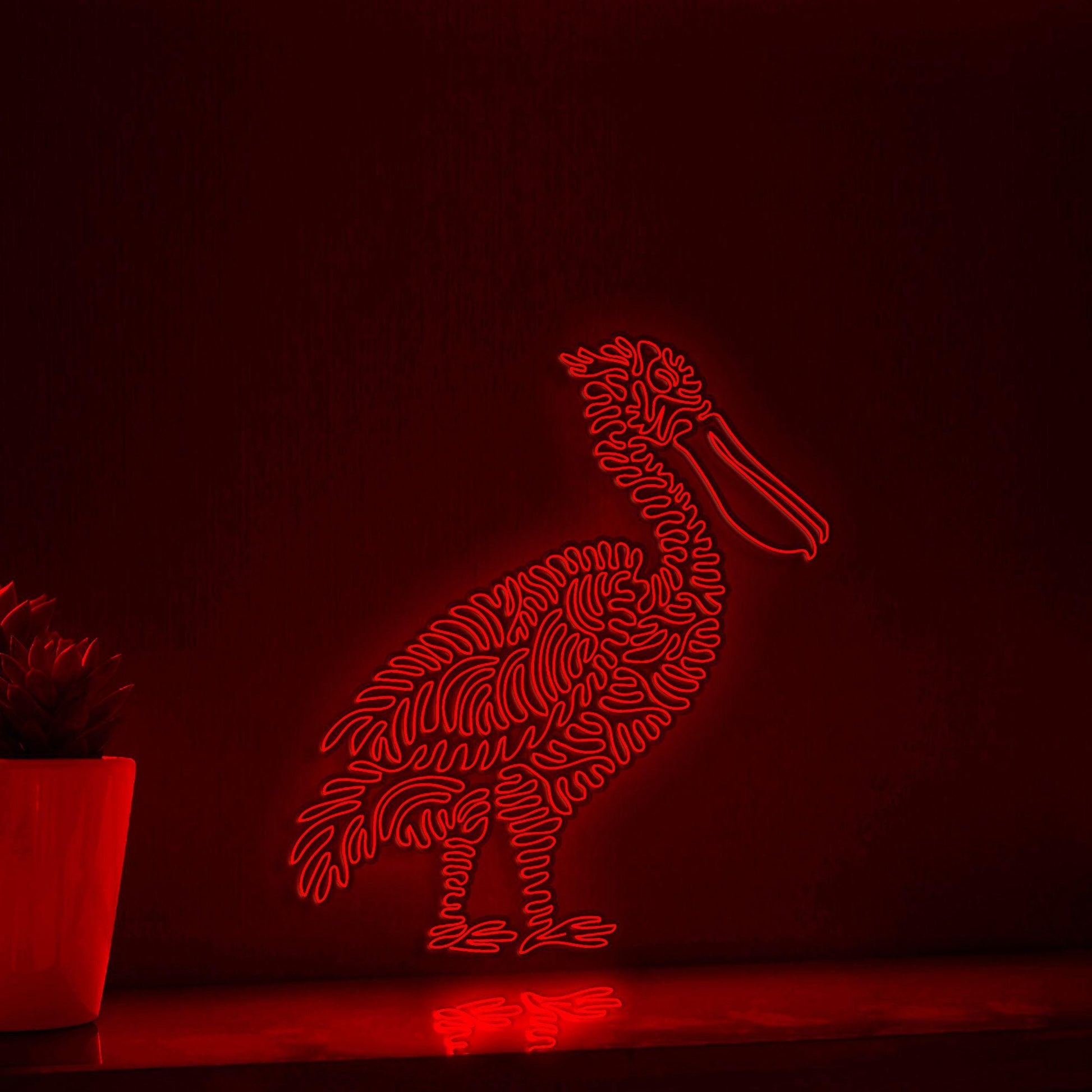 Pelican One Line Neon - Ideal for Boho Wall Decor - myneonup