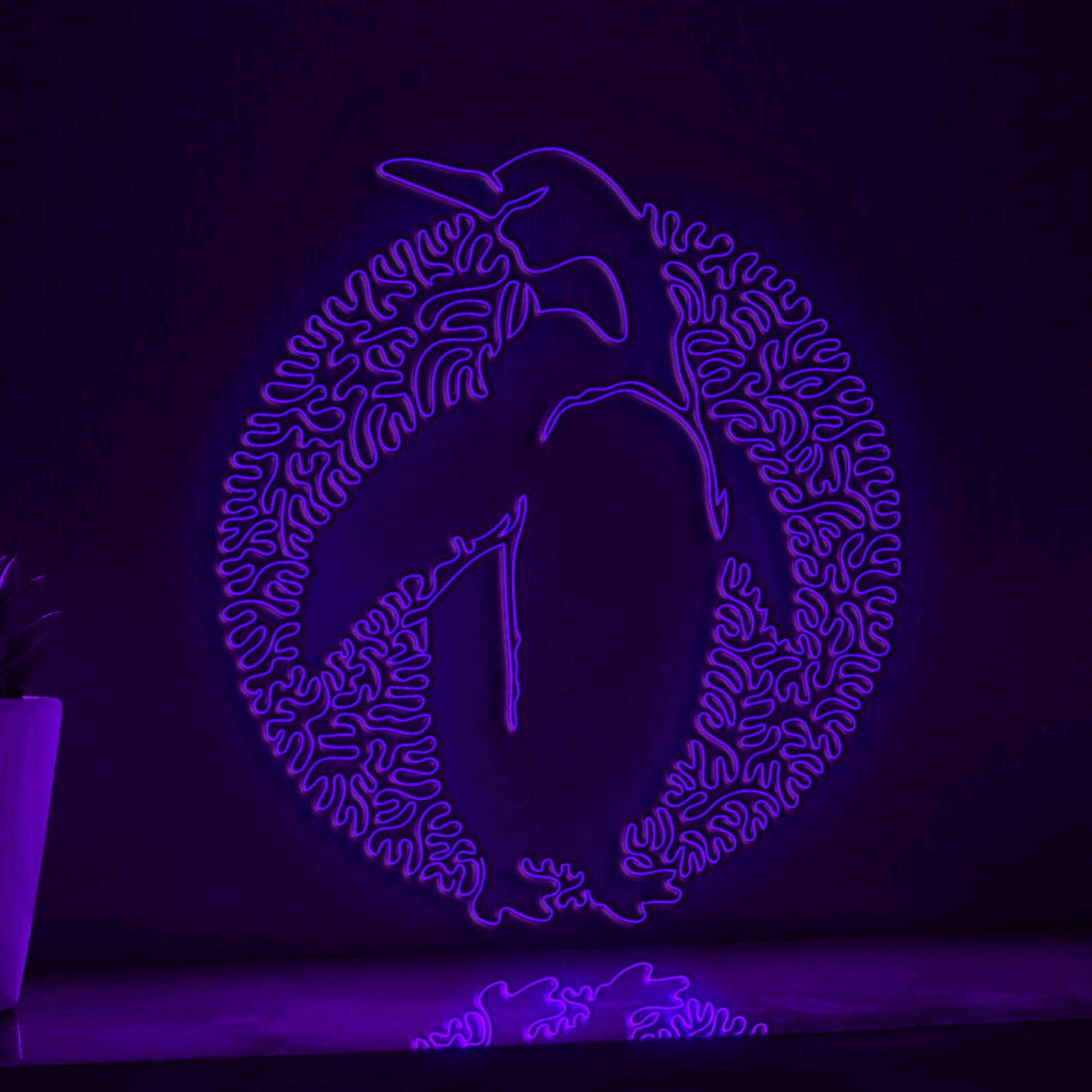 Penguin One Line EL Wire Neon Sign - Antarctic Bird Wall Art Decor - myneonup