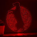 Standing Dog One Line EL Neon - Pet Circle Wall Art Decor - myneonup