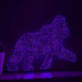 Gorilla One Line EL Wire Neon Sign - Primate Art Wall Decor - myneonup