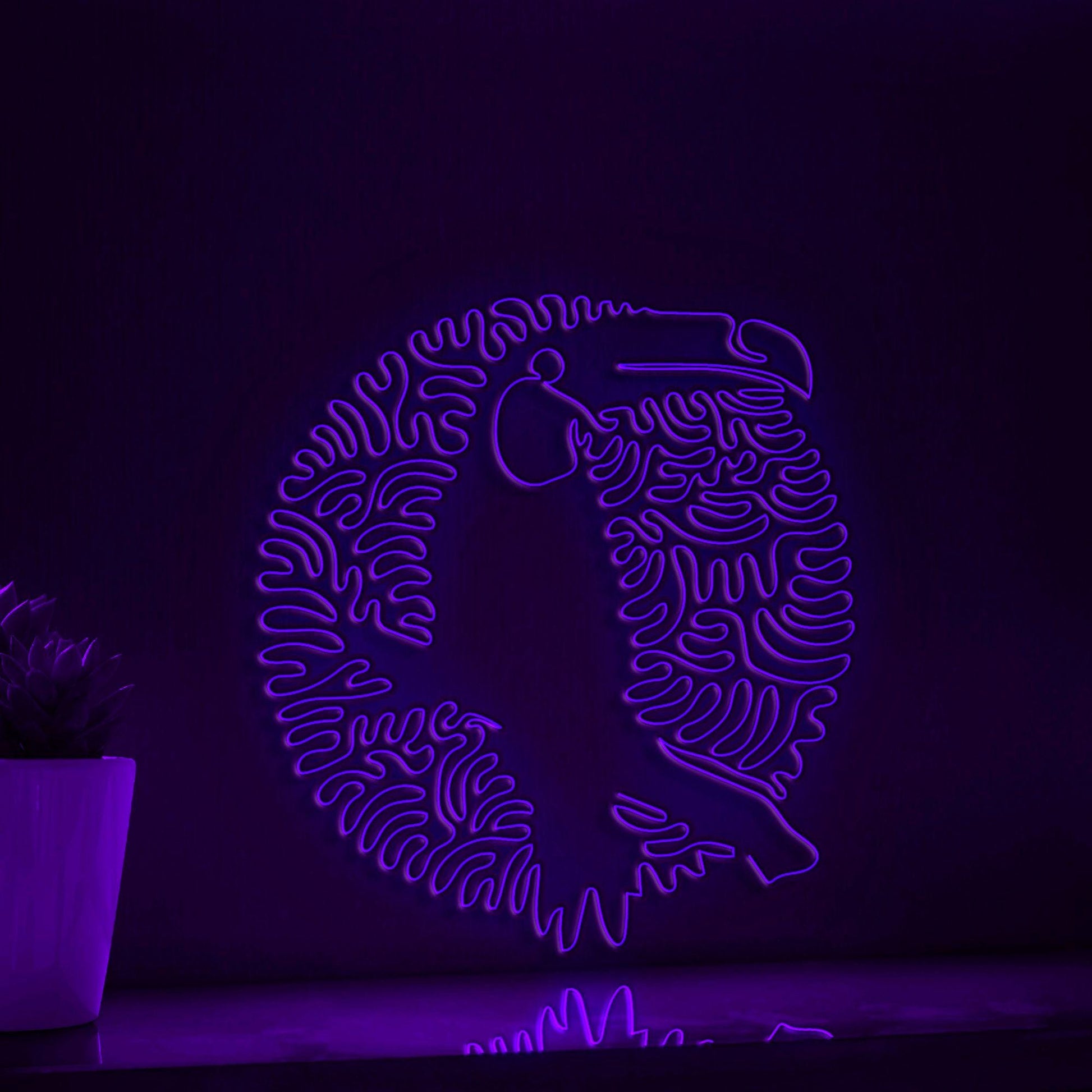 Toucan One Line EL Wire Neon Sign - Bird Themed Wall Decor - myneonup
