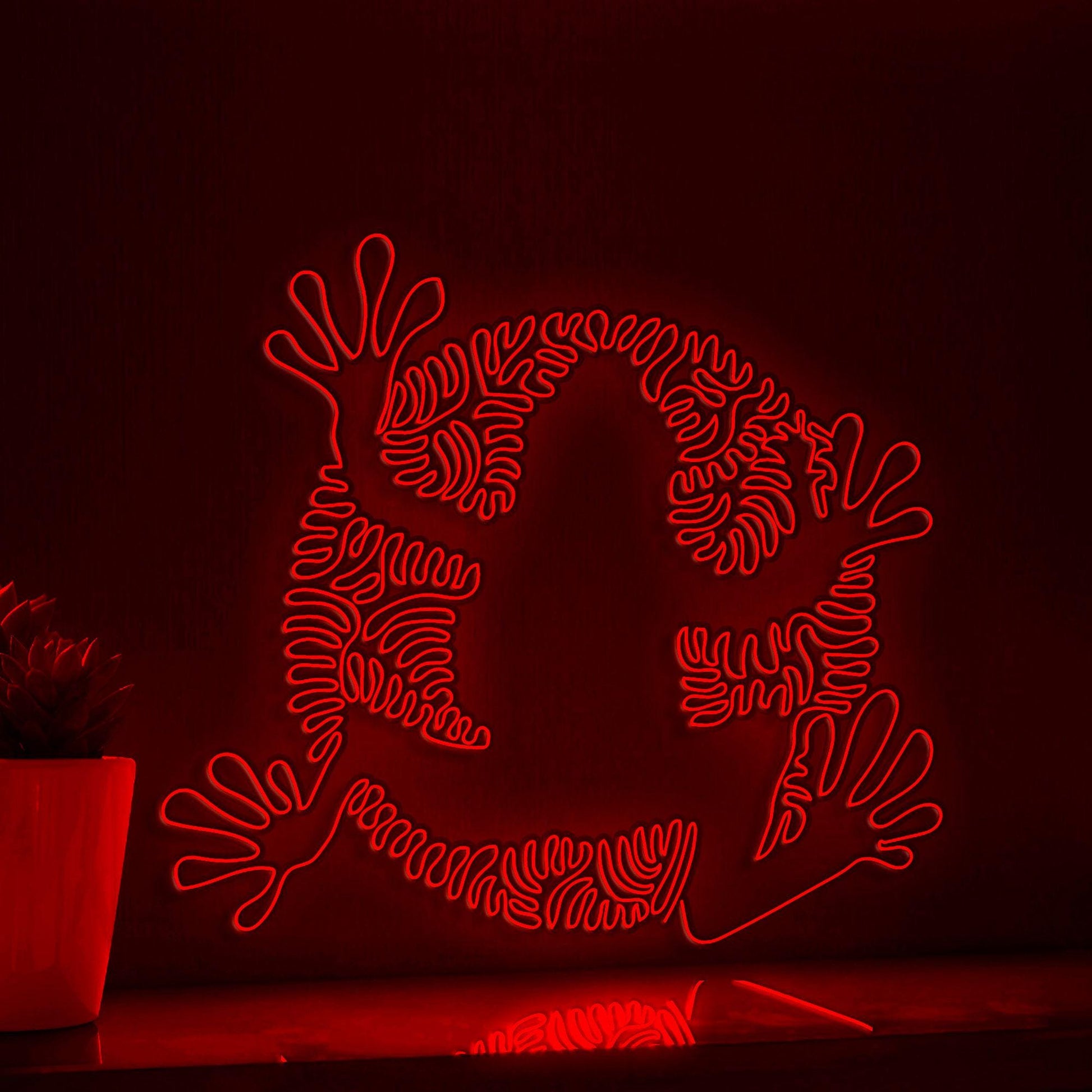 Frog One Line EL Wire Neon Sign - Long Leg Amphibian Art - myneonup