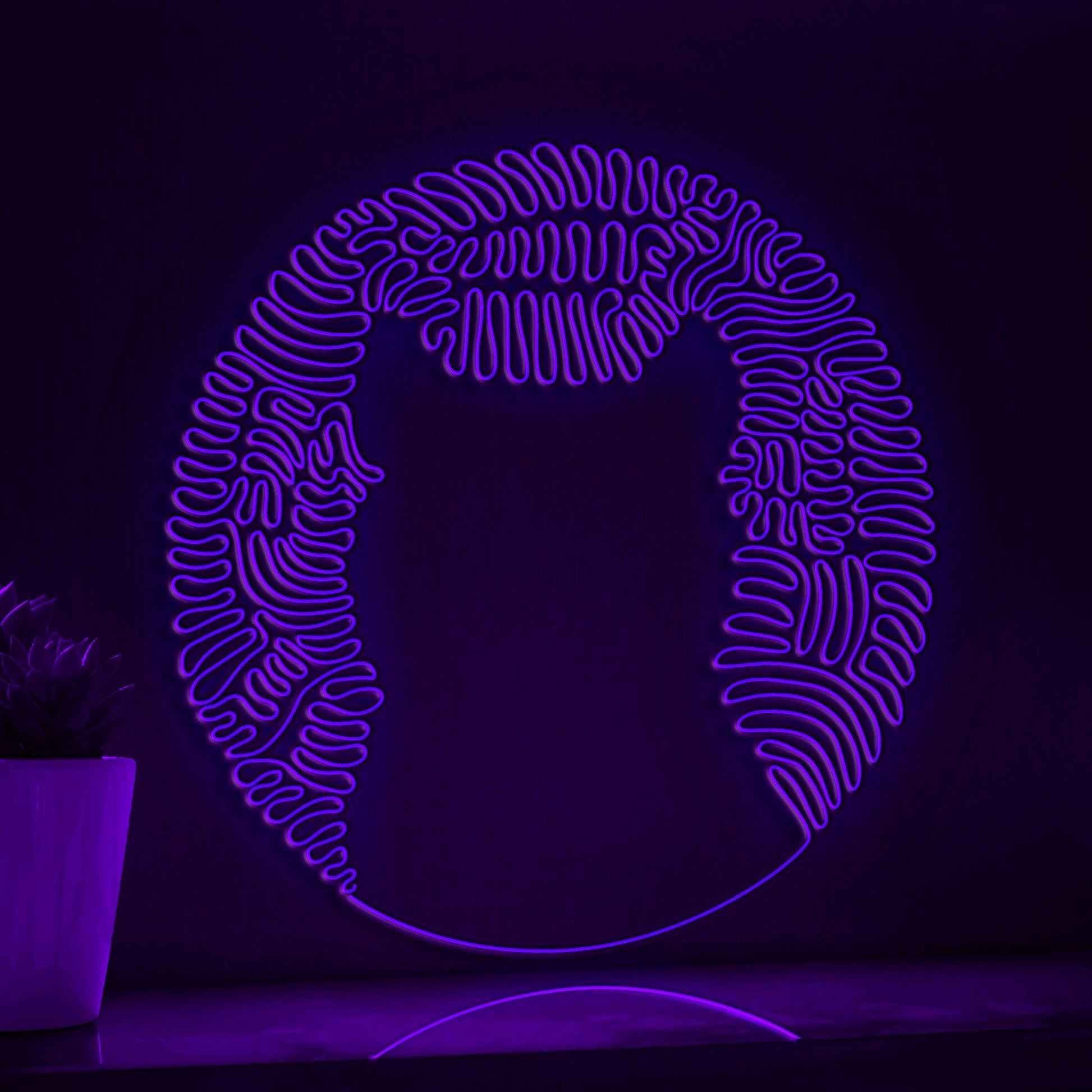 Cat Face One Line Art EL Wire Neon Sign - Minimalist Pet Wall Decor - myneonup