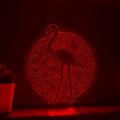 Flamingo One Line Art EL Wire Neon Sign - Minimalist Boho Wall Decor - myneonup