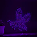 Bee One Line Art EL Wire Neon Sign - Winged Insect Decor - myneonup