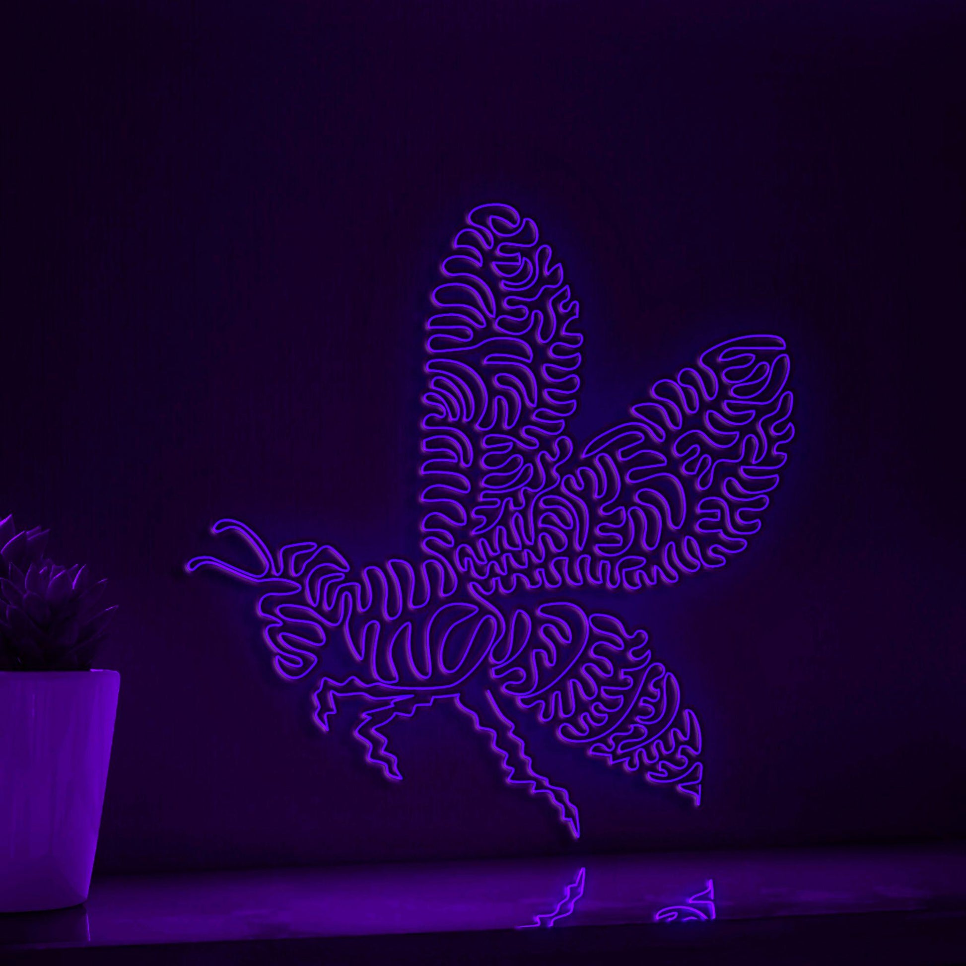 Bee One Line Art EL Wire Neon Sign - Winged Insect Decor - myneonup