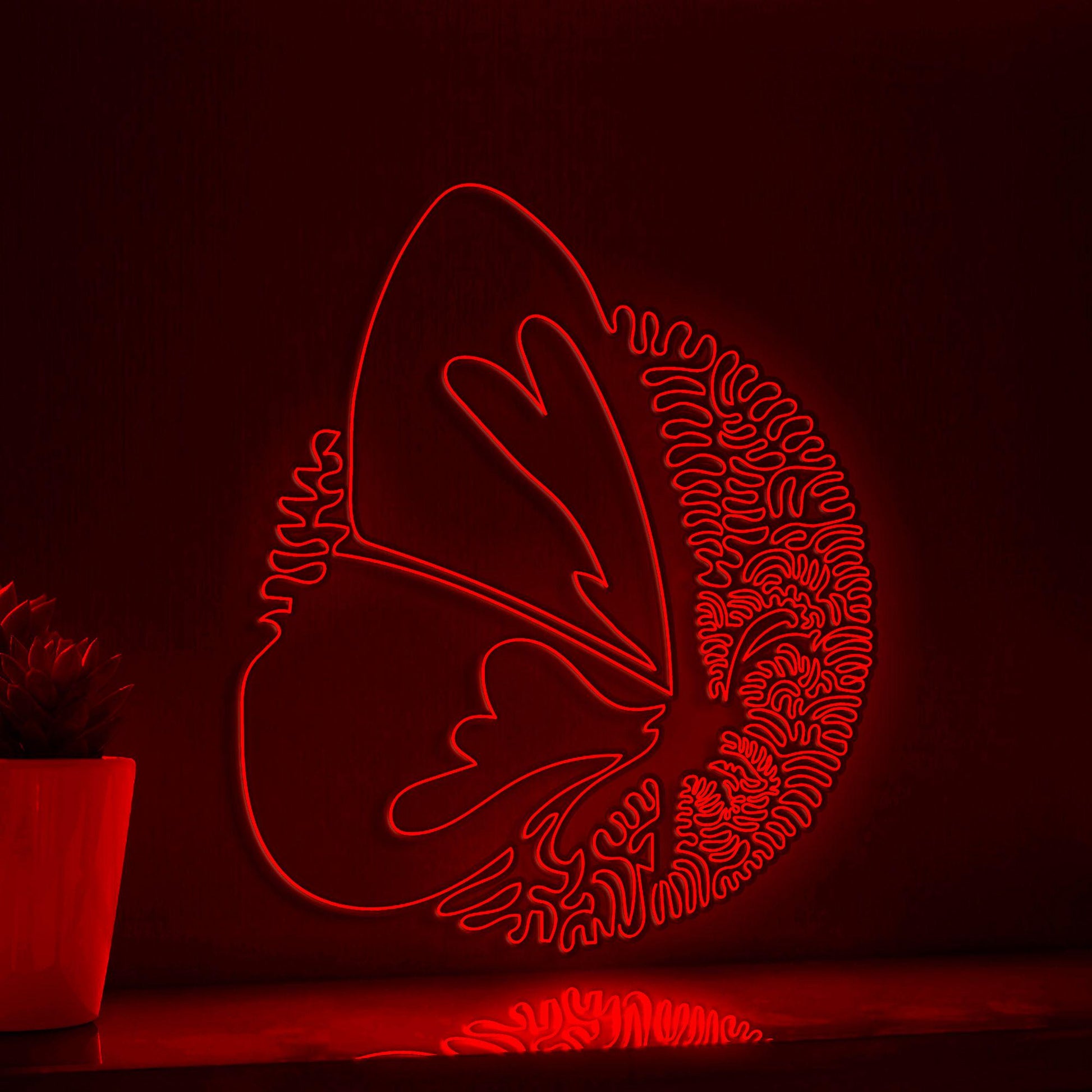 Butterfly One Line EL Neon - Insect Boho Decor - myneonup